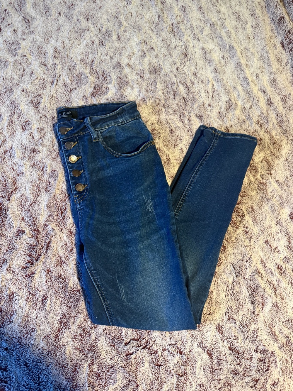 Judy Blue High-Rise Button-Fly Dark Blue Women’s Jeans
